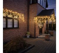 Lighting Legends 7.5M Festive Connect Icicle Outdoor Led Waterproof Warm White Lights