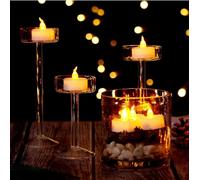 Lighting Legends Warm White Flameless Flickering LED Tealight Candles - 24 Pack