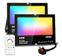 Lighting master LED Flood Lights Outdoor 50W Smart RGB with APP Control