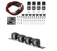 Lighting Rc Car Spot For Trax For Trx4 For Trx6 For Axial 1/10 Spotlight Square Ceiling Bumper Searchlight Hood A-pillar Light For Climbing Car Parts(Burgundy)