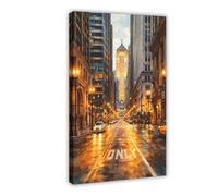 Lighting, Roads, Urban Architecture, Landscape Posters Canvas Poster Wall Art Decor Print Picture Paintings for Living Room Bedroom Decoration 20" L X 30" W