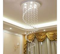 Lighting Stairs Spiral Staircase K9 Led Crystal Pendant Light, Minimalist Duplex Villa House Floor Large Living Room Ceiling Lamp, Chandelier Hallway, Stairway, Foyer, Halloween