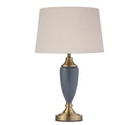 Lighting Supermarket Bailey Large Juniper Blue Table Lamp With Natural Shade