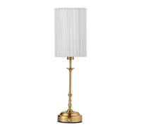 Lighting Supermarket Florence Rechargeable Antique Brass Table Lamp With Ivory String Shade