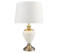 Lighting Supermarket Hepburn Large Ceramic Table Lamp with Matching Shade - Cream & Gold