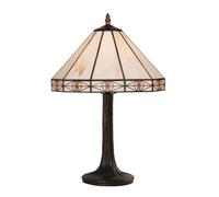 Lighting Supermarket Portland Modern Tiffany Style Cream Stained Glass Table Lamp