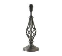 Lighting Supermarket Queenswood Classic Barley Twist Table Lamp Base Only - Pewter Grey