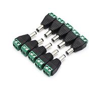 LightingWill 10 Pack 5.5 X 2.1mm Barrel Power 12V Male DC Jack Power Connector Adapter Plug for CCTV Security Camera LED Strip