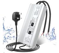LightingWill 12V 33.3A 400W Power Supply IP67, Outdoor Waterproof LED Driver With Plug, AC 240V to DC 12 Volt Transformer for LED Lighting, CCTV, Computer Project