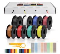 LightingWill 18 AWG 0.75 mm² Silicone Electrical Cable Set, 10 Metres Each Roll of Stranded Wire Cable in 8 Colours, Flexible Tinned Copper Cable for DIY, Car, Home Installations and Power Cabling