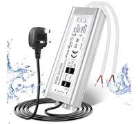 LightingWill 24V 12.5A 300W Power Supply IP67, Outdoor Waterproof LED Driver With Plug, AC 240V to DC 24 Volt Transformer for LED Lighting, CCTV, Computer Project