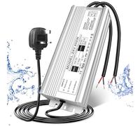 LightingWill 24V 16.6A 400W Power Supply IP67, Outdoor Waterproof LED Driver With Plug, AC 240V to DC 24 Volt Transformer for LED Lighting, CCTV, Computer Project