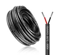 LightingWill 49.2FT/15M 16AWG 2x1.5mm² Electrical wire Cable - 16 Gauge 5V/12V/24V/240V/300V Low Voltage Extension, Tinned Copper Wires, Flexible High Temperature Resistant