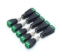 LightingWill 5Pair/10pcs 5.5 X 2.1mm Barrel Power 12V Male and Female DC Jack Power Connector Adapter Plug for CCTV Security Camera LED Strip