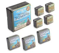 Lightload Towels One Beach Extra Strength, One Three Pack Extra Strength, and One Four Pack Extra Strength