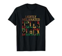 Lightly Melanated Hella Black History African American Roots T-Shirt