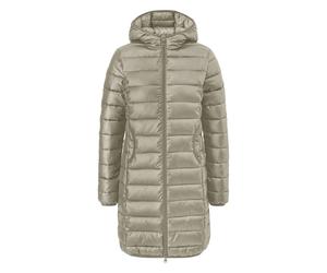 Lightly Padded Long Hooded Puffer Jacket Women QS Vert XS