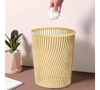 Lightly Threaded Modern Trash Can, Vertical Light Translucent Large Capacity Trash Can, Stylish for Living Room, Bedroom & Bathroom (Gold)