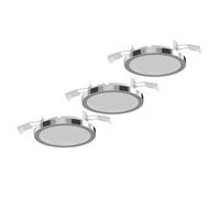 Lightme Aqua Pur recessed light Ø11cm chrome 3-set