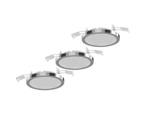 Lightme Aqua Pur recessed light Ø11cm chrome 3-set