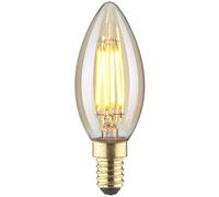 LightMe LED Candle 4.5W Amber E14 35x97mm Nostalgic Golden Glow LM85052