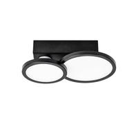LightMe LED ceiling light Aqua GU10 2-bulb, black