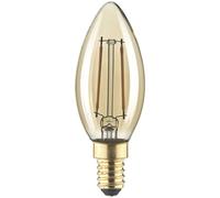 LightMe LED E14 Candle 2.5W Amber 35x97mm Warm Gold Light LM85051