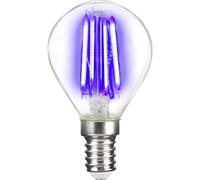 LightMe LED Filament Bulb E14 4W Blue Teardrop 45x78mm LM85311