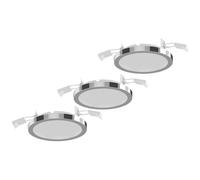 LightMe LM85660 Aqua LED Recessed Light Set GX53 18W Chrome 3 Pieces