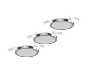LightMe LM85661 Aqua LED 3-Piece Recessed Light Silver Glossy GX53
