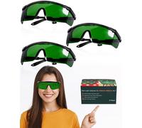 LIGHTMEUP Red Light Therapy Glasses, Eye Protection for Infrared and LED Sessions, Deep Green Safety Glasses with 200-2000nm Harmful Wavelength Blocking, Keep Vision, Full Coverage