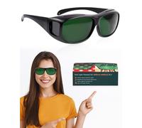 LIGHTMEUP Red Light Therapy Glasses, Superior Eye Protection for Infrared & LED Light Sessions-Blocks 200-2000nm Harmful Wavelengths,Maintain Visibility, Lightweight Comfortable Red Light Goggles