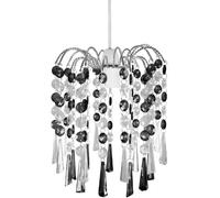 Lightmode Ely Chiseled Droplet Pendant Ceiling Light Lampshade Clear and Black LMB032
