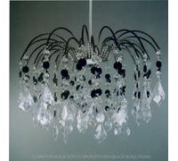 Lightmode Fountain Drop Acrylic Droplets with Black Nickel Frame Ceiling Light Lampshade Clear and Black LMB006