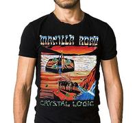 Lightn Manilla Road Band Crystal Logic 1983 Album Cover T-Shirt-M Black