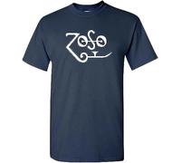 Lightn Zoso T-Shirt - Jimmy Page Plant Zeppelin Rock-Black-M