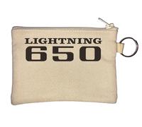 Lightning 650 Key Chain Coin Purse Beige