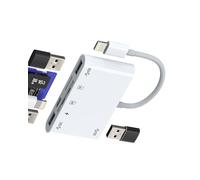 Lightning Adapter for Apple iPhone 14 13 (6 in 1) USB OTG 3.0 Cable SD Card Reader for iPad Micro SD Card Reader MacBook Camera TF Camera External Photo Storage Phone Port Transfer
