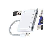 Lightning Adapter SD Card Reader Micro SD Card Reader USB 3.0 (6 in 1) for Apple iPhone iPad OTG Cable Memory MacBook Camera TF Camera External Camera Memory Stick Cards Jack