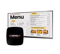 LIGHTNING ADS Digital Signage Player for Restaurants - Includes Free Upload & Menu Scheduler, Unlock Affordable Premium Tools: Template Builder & AI Enhancer (TV Not Included)