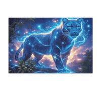 Lightning Black Panther 1000 Pieces Jigsaw Puzzles Fantastic Beasts For Men Educational Decompression Adults Anxiety Memory Care Mothers Valentines Gift Durable Cardboard 1000 PCS