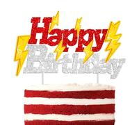 Lightning Bolt Birthday Party Supplies Lightning Cake Topper Flash Birthday Cake Decorations
