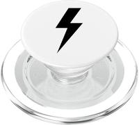 Lightning Bolt Black For Men Idea Gift Thunder Strike PopSockets PopGrip for MagSafe