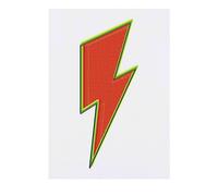 'Lightning Bolt Drawing Pop Art Colorful Red' Temporary Tattoo - Water Resistant, Skin-Safe, Non-Toxic Transfer (TO00061447)