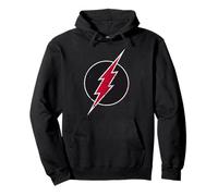 Lightning Bolt Emblem Inside Circle Symbol Logo Pullover Hoodie