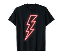 Lightning Bolt Red For Men Idea Gift Thunder Strike Neon T-Shirt