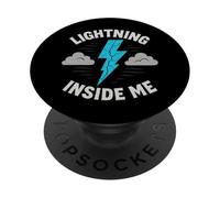 Lightning Bolt Storm Mood Gift Thunderstorm Lover Gift PopSockets Adhesive PopGrip