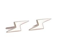 Lightning Bolt Stud Earrings, Gold or Silver Finish, Fine Jewellery, Lead-Nickel-Cadmium Free Petite Cute Studs (Silver)