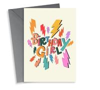 Lightning Bolts - Modern - For Her - Birthday Card