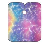 Lightning Bolts Rainbow Color haircutting Capes with Adjustable Snap Closure, Waterproof Hair Cutting Cape for Men bata para cortar Cabello 65" x 55"